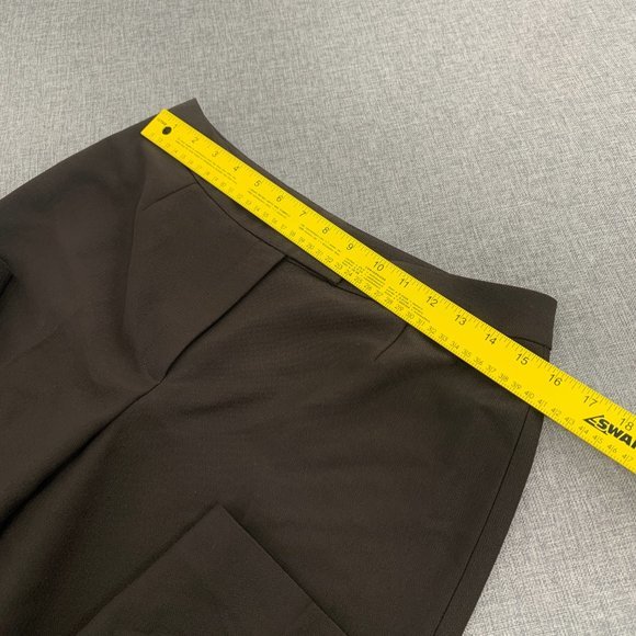 EVAN-PICONE Classic Brown Dress Pants 6 Petite Lined Mid Rise Straight Leg - Picture 8 of 14